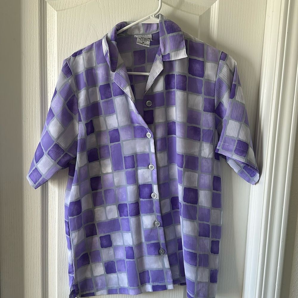 BonWorth Purple Button Up